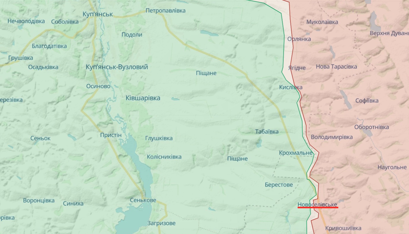 Генштаб: Окупанти атакували у Надії та Новоселовського на Куп'янському напрямку – карта