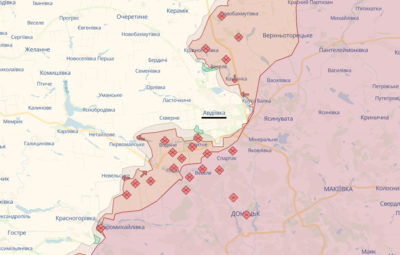 Росіяни вперше за тривалий час спробували наступати на Запорізькому напрямку – карта