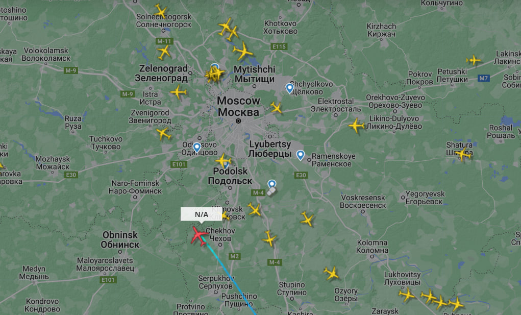 Скриншот з Flightradar