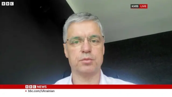 Знімок екрану – Вадим Пристайко в ефірі BBC News