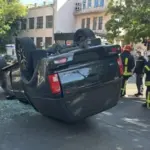Силовики Порошенка спричинили серйозну аварію з перекиданням автомобіля в Одесі