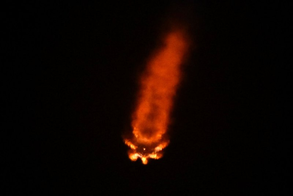 A SpaceX Falcon 9 rocket launches a Dragon spacecraft on the 32nd Commercial Resupply Services mission to the International Space Station from the Kennedy Space Center, Florida in April. The 33rd CRS mission launched Sunday. File Photo by Joe Marino/UPI