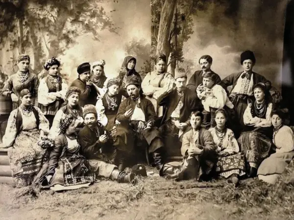Трупа Кропивницького (сцена гри у карти), друга пол. 1880-х рр, фото: Вікіпедія