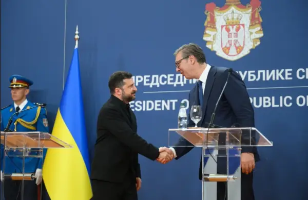 Володимир Зеленський і Александер Вучич