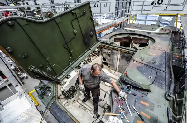 Модернізація німецької бойової машини піхоти Marder, Унтерлюс, Німеччина, 6 червня 2023 року.
