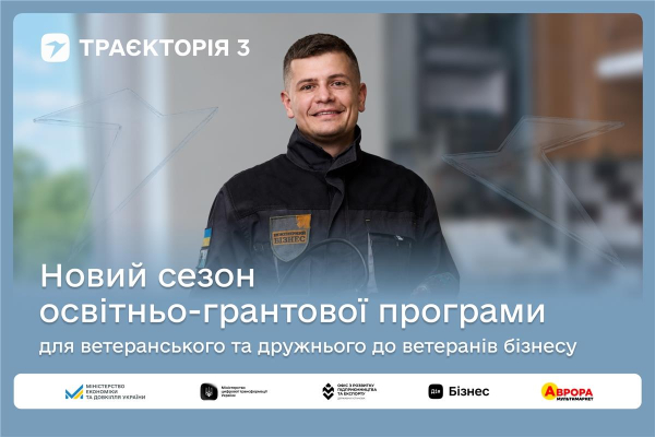 Стартапи ветеранів отримають по мільйону гривень для розвитку у рамках третьої фази проєкту “Траєкторія”.