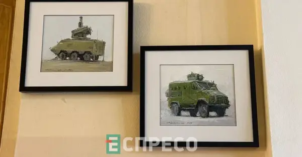 "Зброя перемоги": у Києві презентували виставку картин про військову техніку ЗСУ