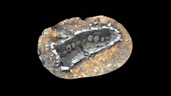 3D-модель поховання в криниці. Highland Archaeology Services