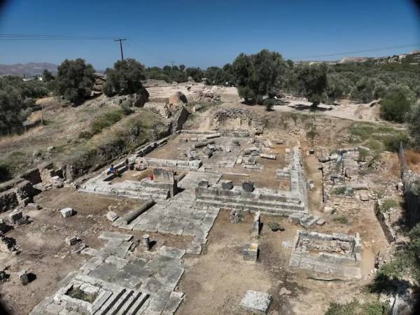 Місце розкопок в Гортині на Криті. Scuola Archeologica Italiana di Atene