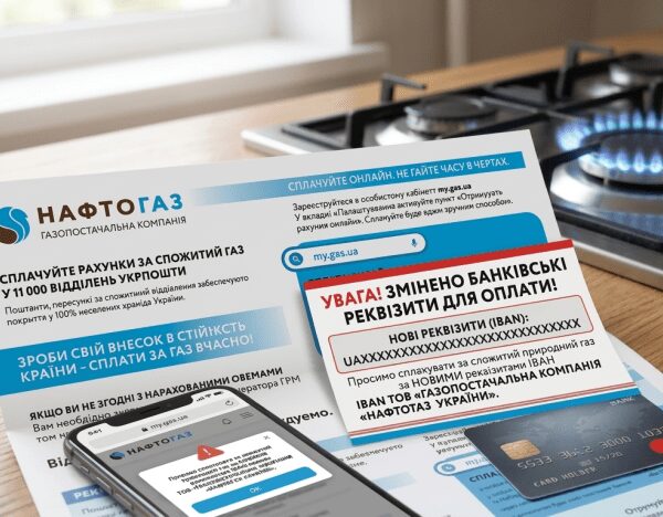 Нафтогаз: нові реквізити з 2026 року, як перейти на сплату старих боргів