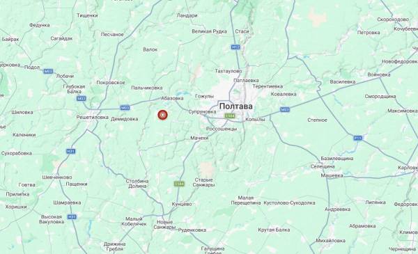 Землетрус стався недалеко від Полтави