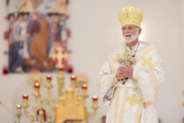 Владика Борис Ґудзяк під час проповіді на День Незалежності України. Собор Воскресіння Христового, Київ