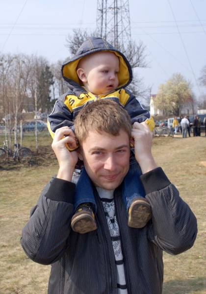 Валентин Вигівський із сином