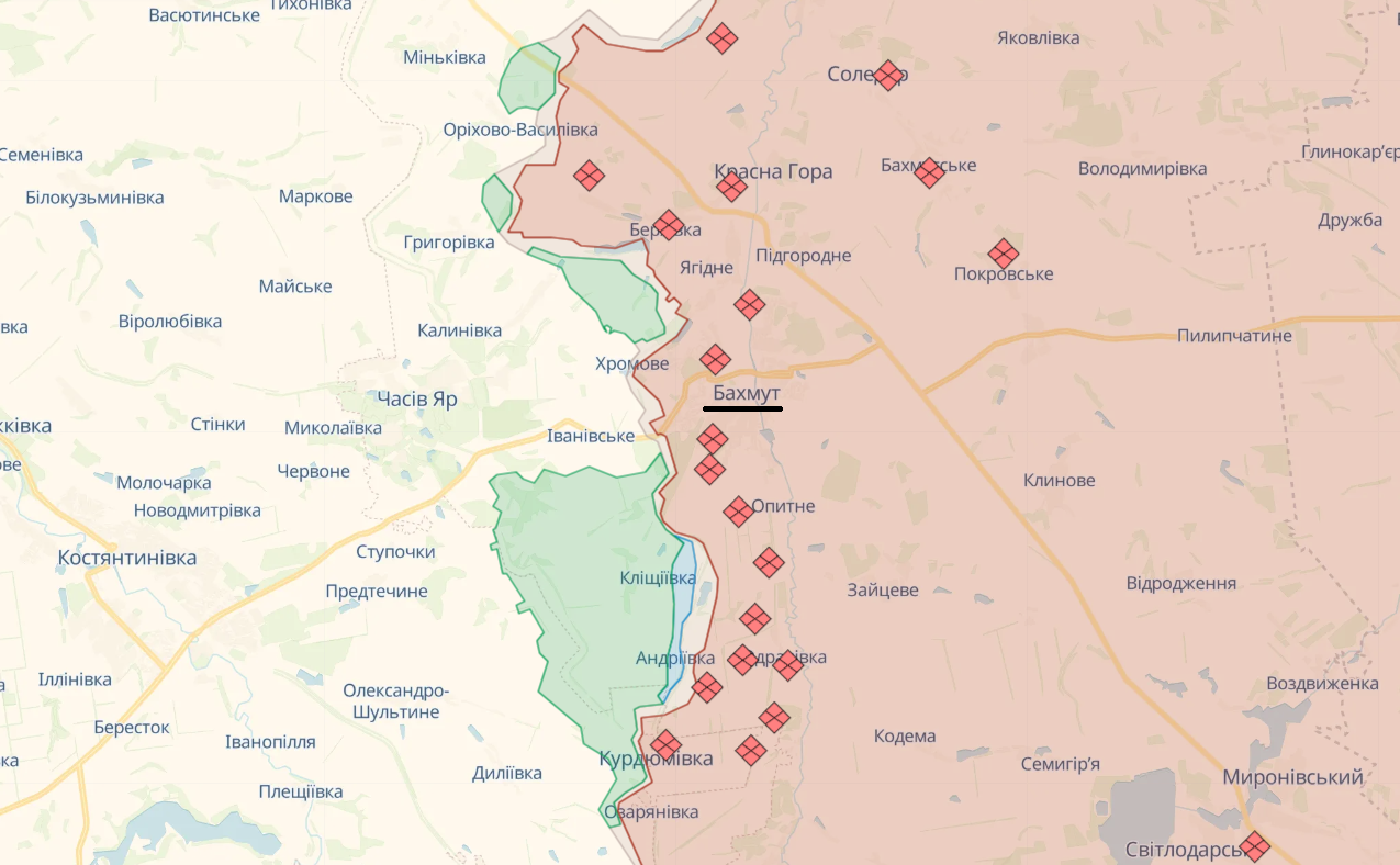 Бахмутський напрямок. На різних ділянках ЗСУ вже зайшли за залізницю – речник